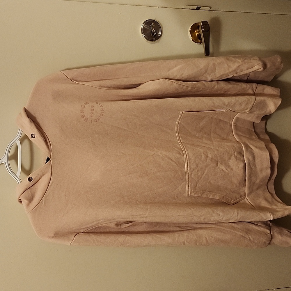 BENCH Light Pink Hooddd Sweatshirt, Size XL, EUC - Picture 2 of 7